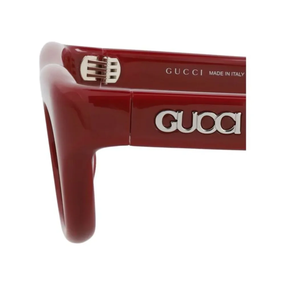 Gucci Square-Frame Recycled Acetate Sunglasses Red Mens
